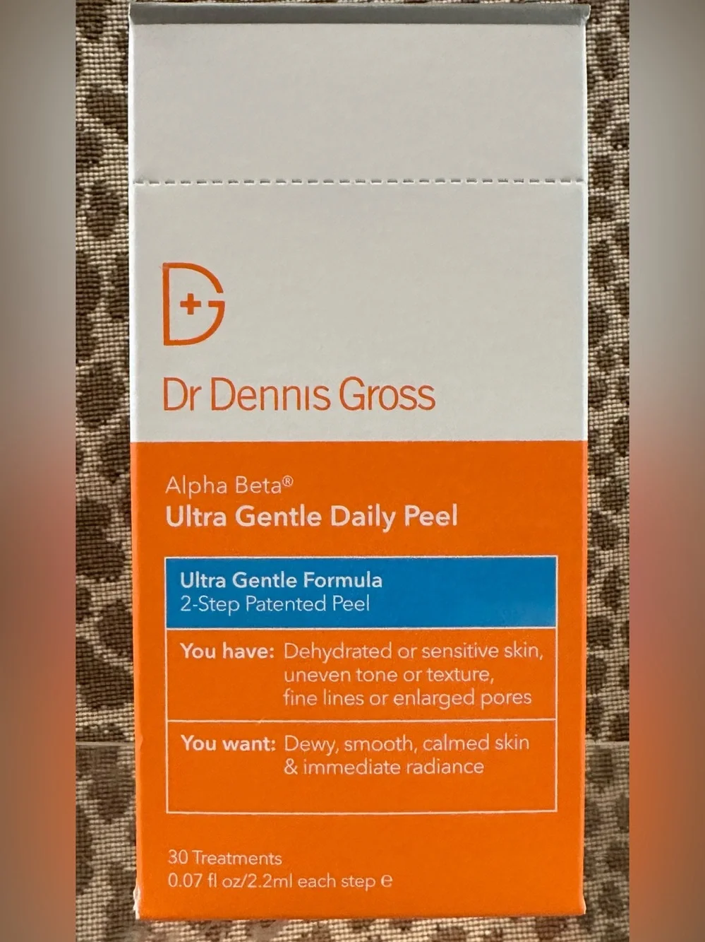 Dr. Dennis Gross Alpha Beta Ultra Gentle Daily Peel~30 Ct Facial Peel~$94